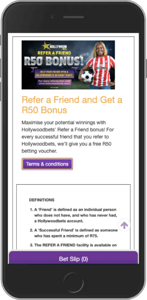 Hollywoodbets refer a friend