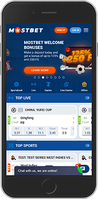 Mobile screenshot of the mostbet sport page