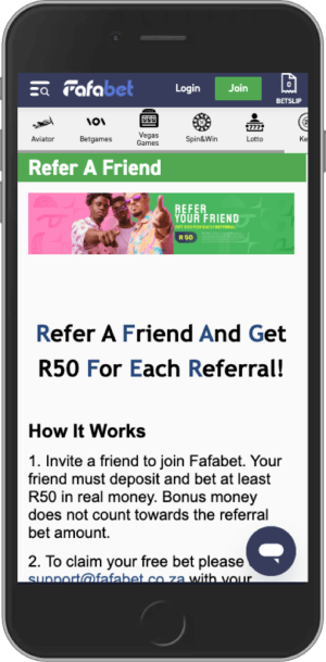 Refer A Friend and Get R50