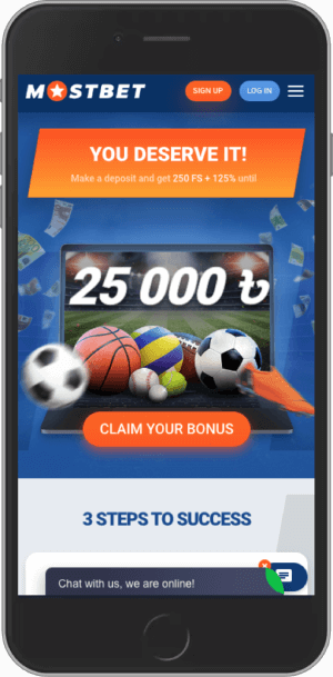 Mostbet Welcome bonus up to 25,000 BDT