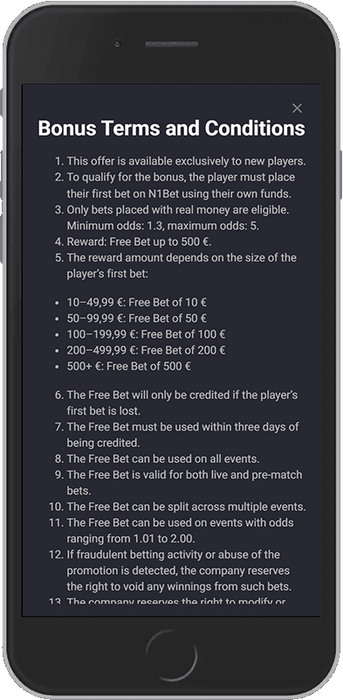 Free Bet Bonus