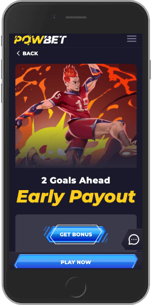 Mobile screenshot of the Powbet Early Payout bonus