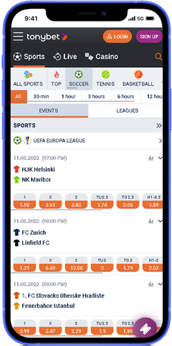 Estonia betting app – TonyBet