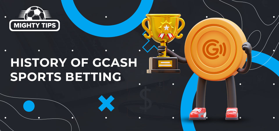 Image for 'history of gcash' with a coin and a cup in his hand