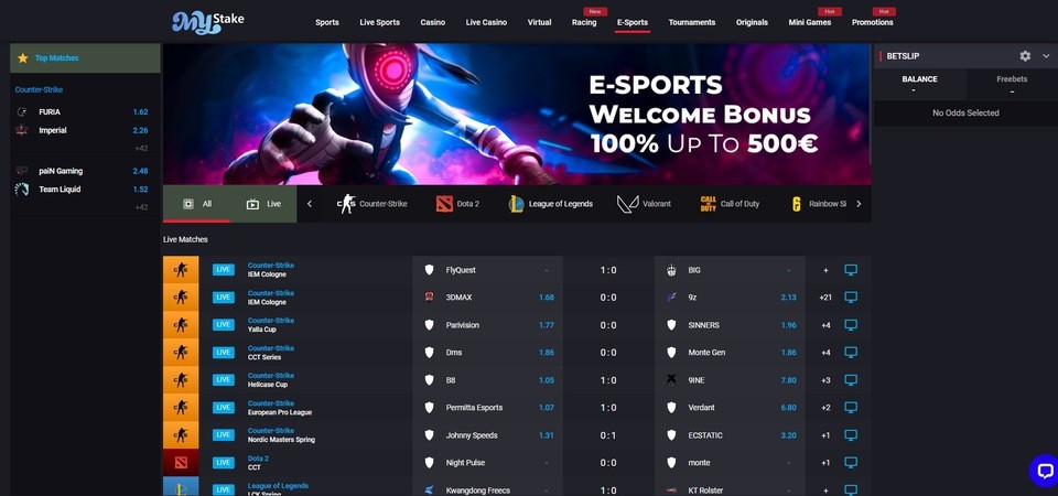 Image of e-sports at MyStake