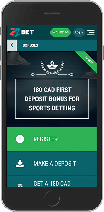 180 CAD First Deposit Bonus For Sports Betting