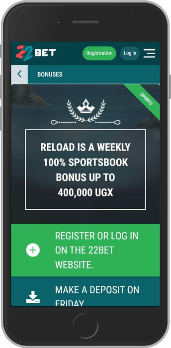 A 100% Reload Bonus up to 400,000 UGX