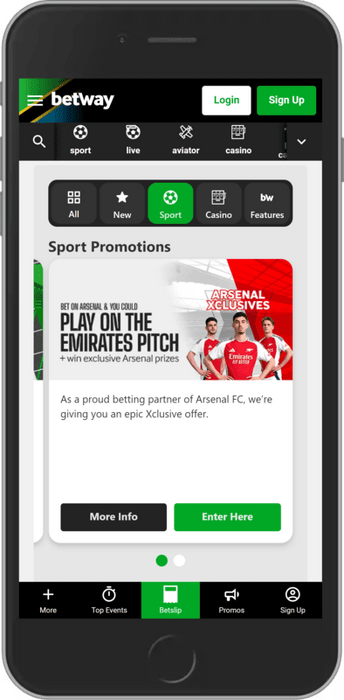 Betway Arsenal promo for Tanzania