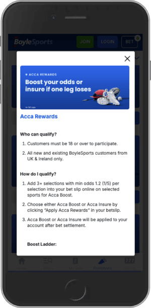 Acca Rewards: Boost your odds or insure if one leg loses