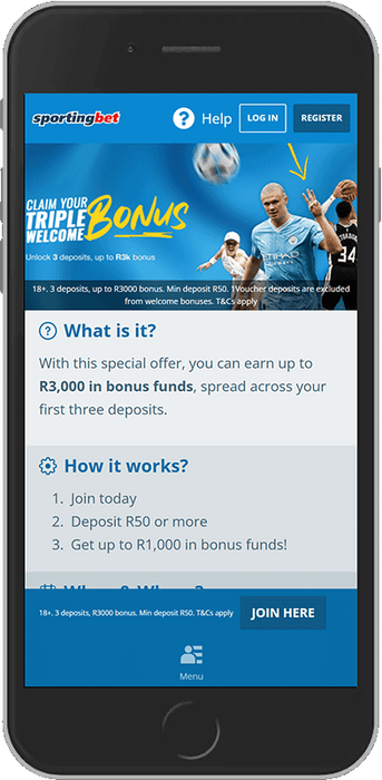 Triple Welcome Bonus – Earn up to R3,000 in Bonus Funds