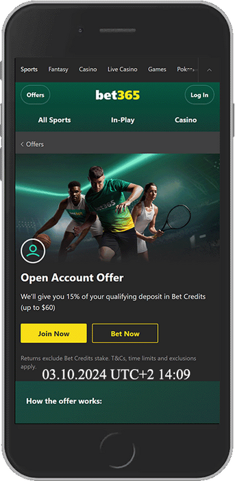 Up to $30 in Bet Credits