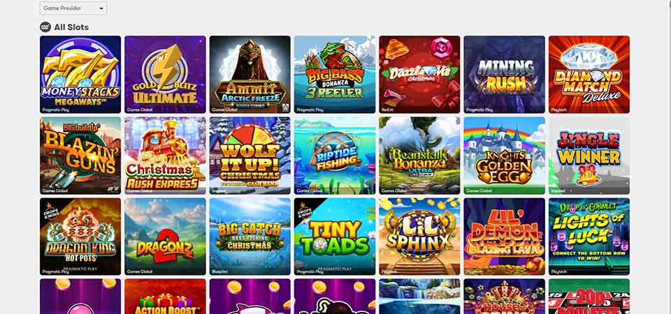 Screenshot of the 10bet casino page