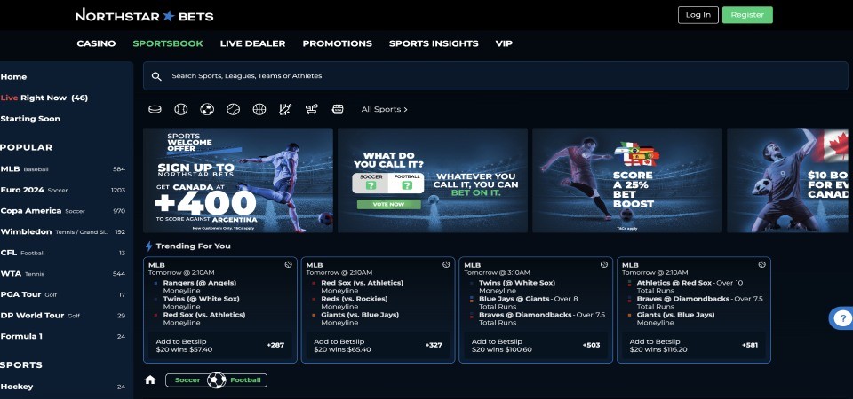 northstarbets sport desktop screenshot