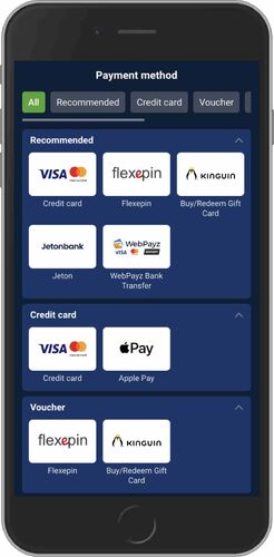 20Bet payments page screenshot