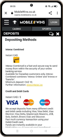 mobilewins deposit methods