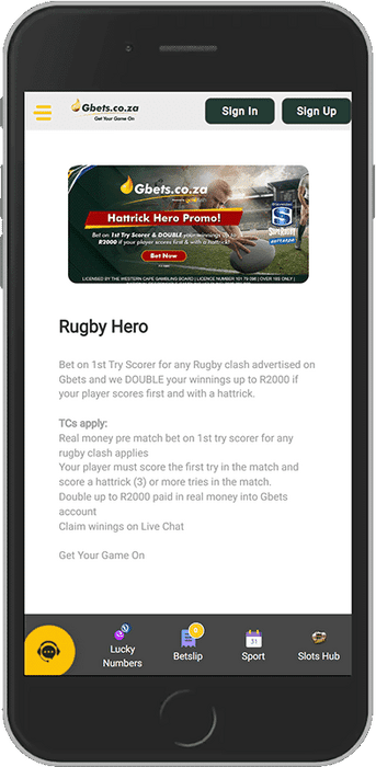 Be a Rugby Hero – Double Your Winnings up to R2,000!