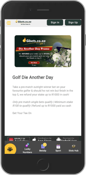 gbets golf promo bonus