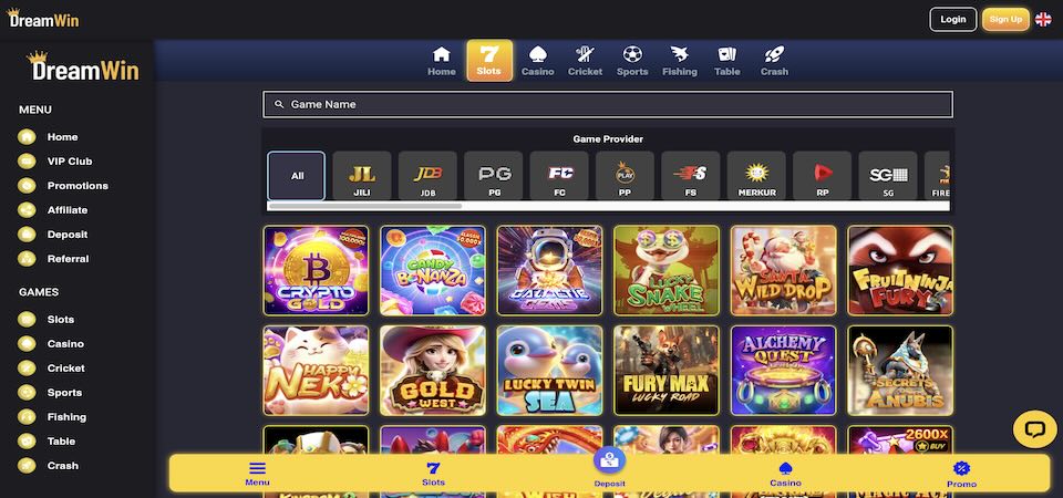 Screenshot of the Khelraja casino page