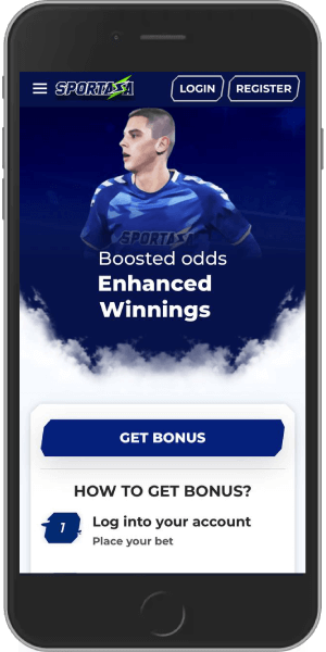 Mobile screenshot of the Sportaza Enhanced Winnings