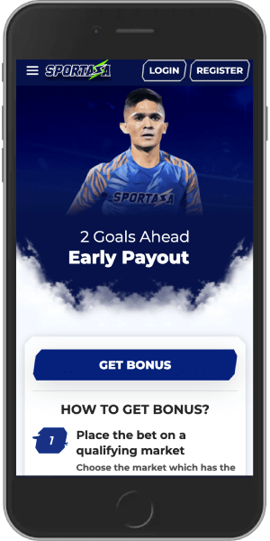 Mobile screenshot of the Sportaza Early Payout bonus