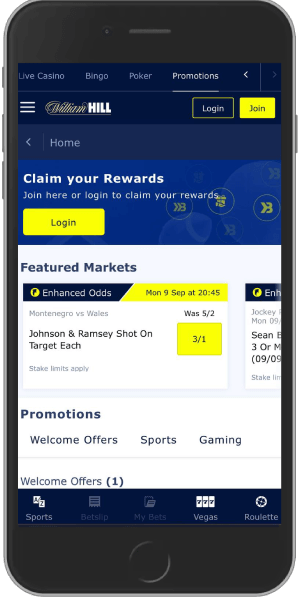 William Hill promotions page