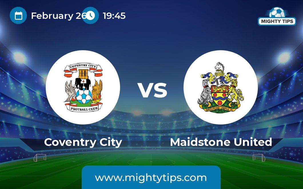 Coventry City Vs Maidstone United Prediction Odds Betting Tips